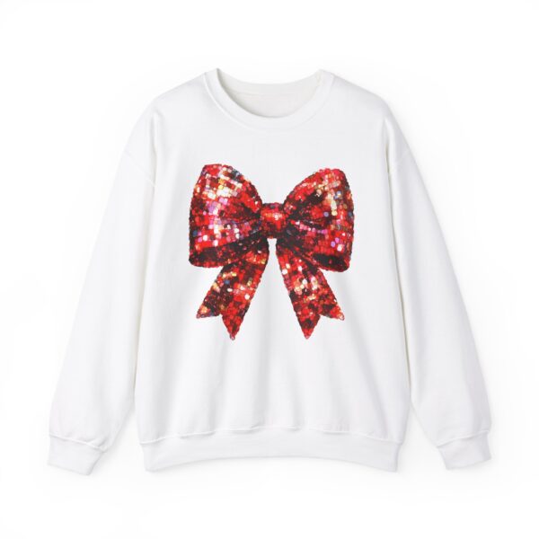 Crewneck Sweatshirt: Sparkle Red Bow