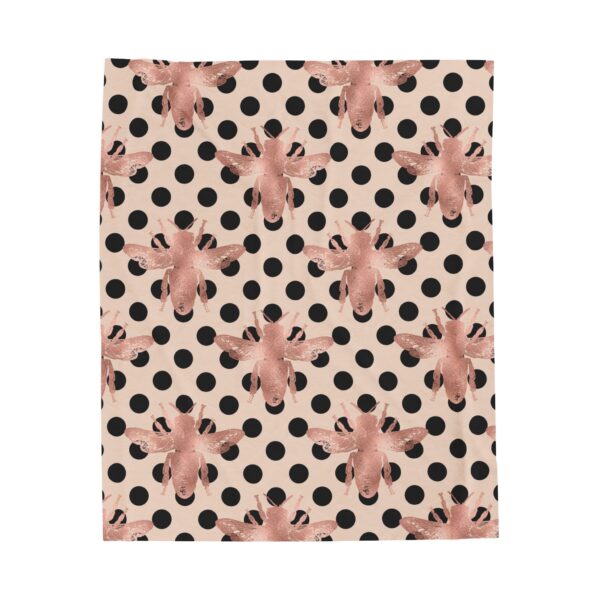 Plush Blanket: Busy Bees Polka Dot