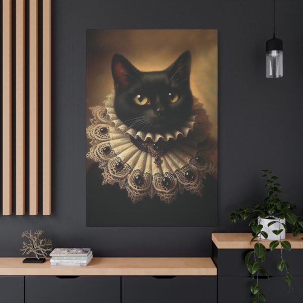 Canvas Art - Victorian Female Black Cat - Image 8