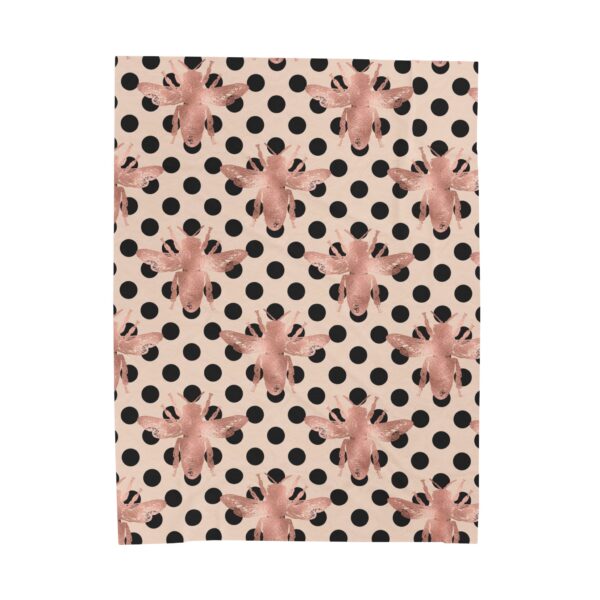 Plush Blanket: Busy Bees Polka Dot - Image 5