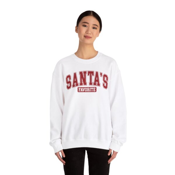 Crewneck Sweatshirt: Santa's Favorite - Image 4