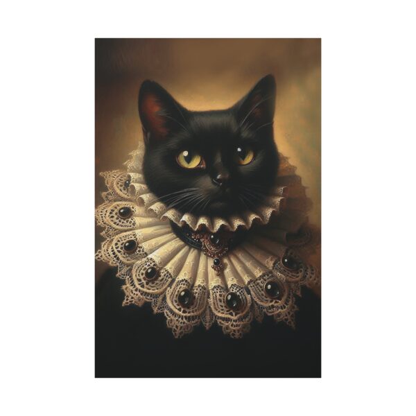 Canvas Art - Victorian Female Black Cat - Image 5