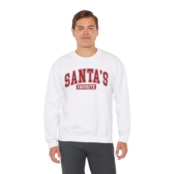 Crewneck Sweatshirt: Santa's Favorite - Image 5