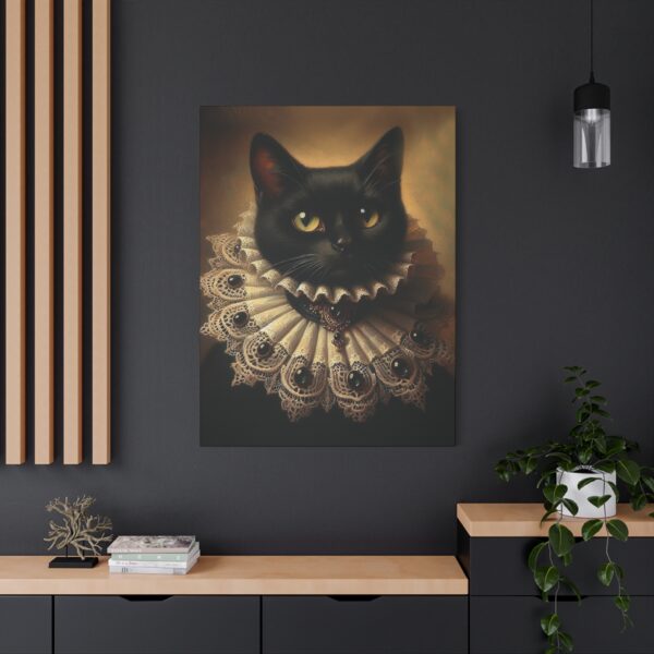 Canvas Art - Victorian Female Black Cat - Image 4