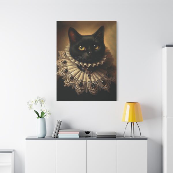 Canvas Art - Victorian Female Black Cat - Image 3