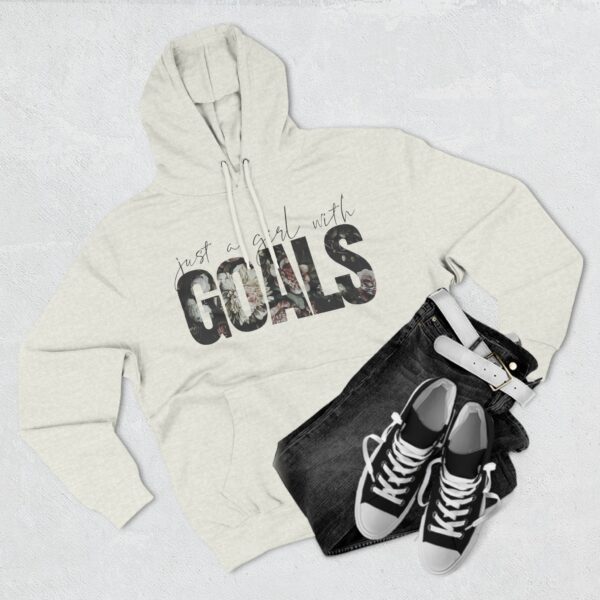 Fleece Hoodie: Just a Girl with Goals - Image 12