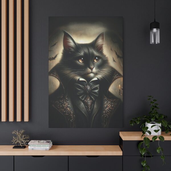 Canvas Art - Victorian Male Black Cat - Image 8